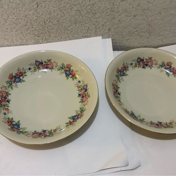 Antique FB Baronet Bohemia Czechoslovakia Fine China 2 salad bowls 7.5” … - Picture 2 of 6